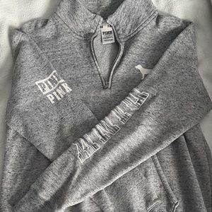 Pink (brand) grey and white sweatshirt, size small.